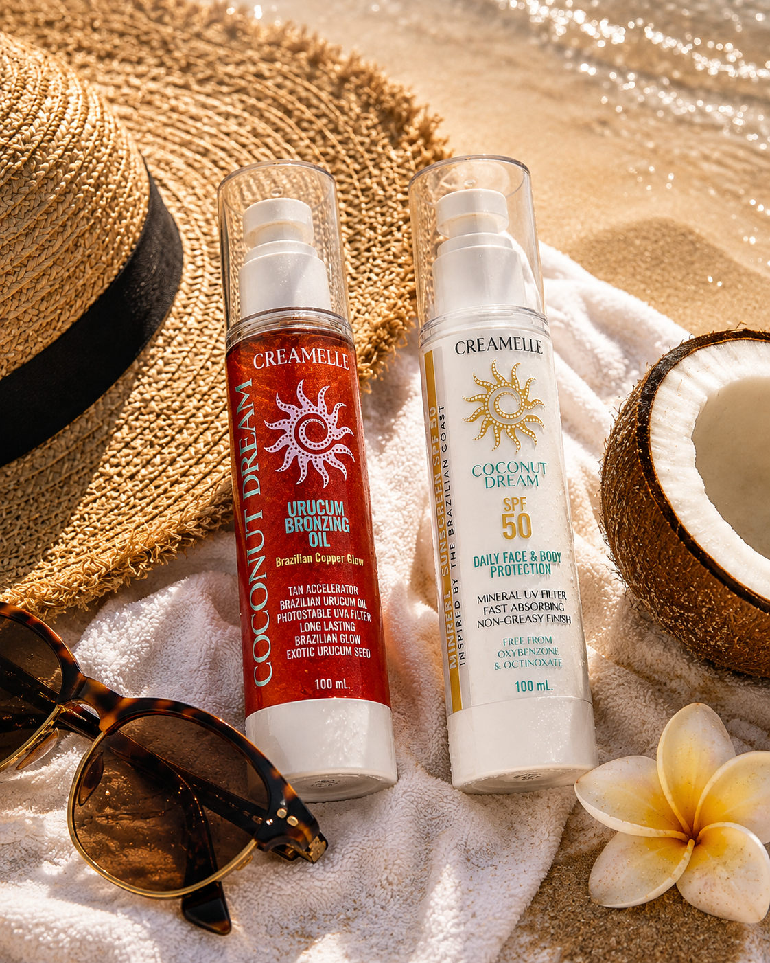 Golden Hour Duo | Mineral Sunscreen SPF 50 + Urucum Bronzing Oil