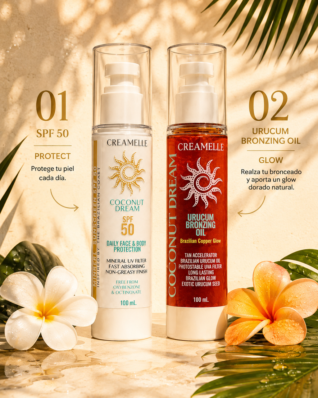 Golden Hour Duo | Mineral Sunscreen SPF 50 + Urucum Bronzing Oil