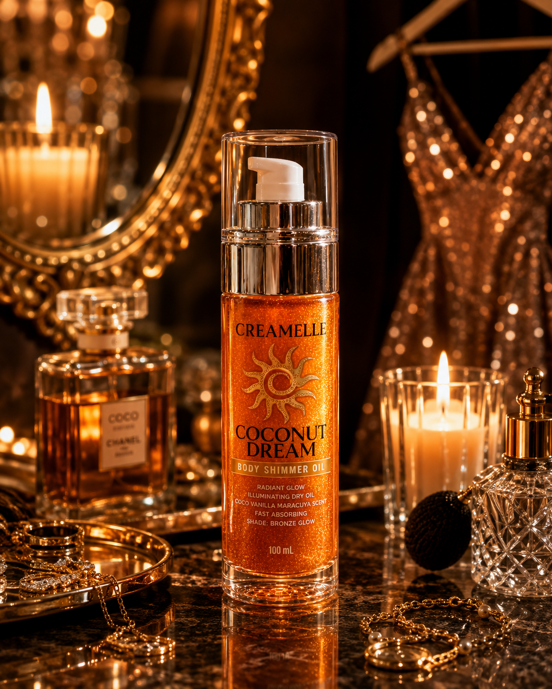 Body Shimmer Oil | Aceite Seco Iluminador Coconut Dream