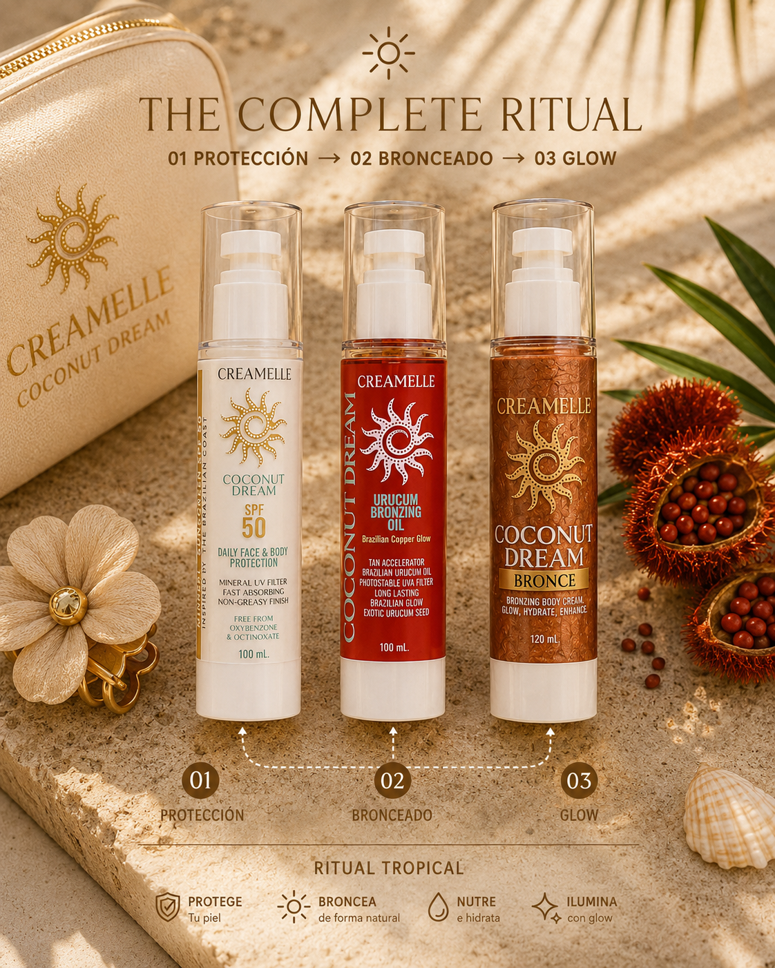 The Sun Ritual ☀️ | Kit Bronceador Completo — 3 productos + regalos